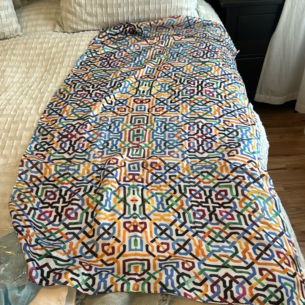 New 100% silk scarf. Purchased at Alhambra gift shop in Grenada, Spain.